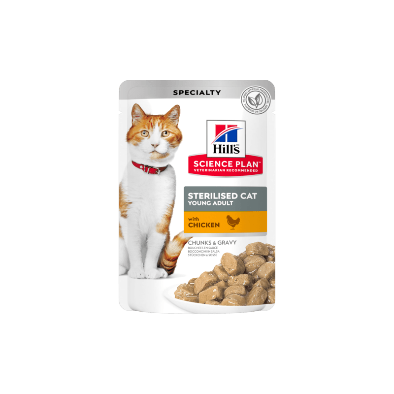 Hill's Science plan feline Sterilised poulet 12 sachets de 85 g - JungleVet