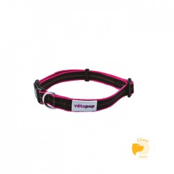 Collier Pop Noir / Fuchsia