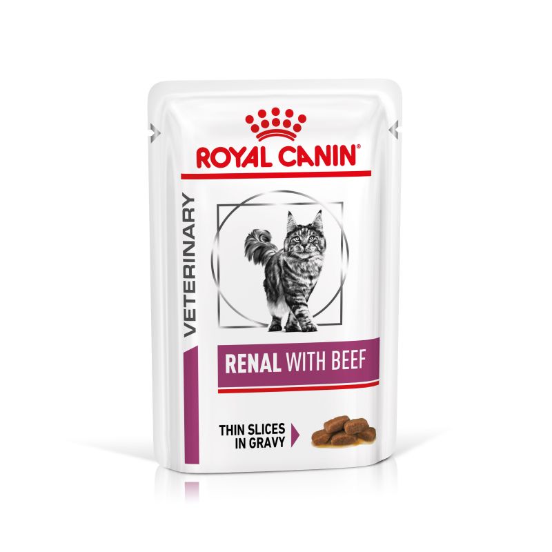 Royal Canin Veterinary Diet Cat Renal Boeuf en sauce 12 x 85g Royal Canin Veterinary Diet Cat Renal Boeuf en sauce 12 x 85g