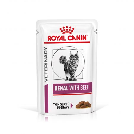 Royal Canin Veterinary Diet Cat Renal Boeuf en sauce 12 x 85g Royal Canin Veterinary Diet Cat Renal Boeuf en sauce 12 x 85g