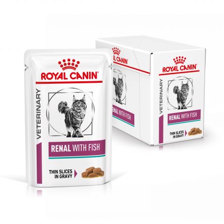 Royal Canin Veterinary Diet Cat Renal Poisson en sauce - 12 x 85 g Royal Canin Veterinary Diet Cat Renal Poisson en sauce - 12 x 85 g
