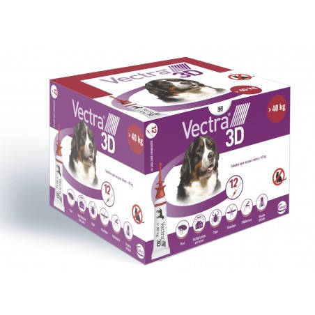Vectra 3D chiens de plus de 40 kg - JungleVet Vectra 3D chiens de plus de 40 kg - JungleVet