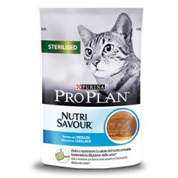 Purina ProPlan Sterilised NutriSavour Cabillaud Mousse - 10 sachets de 85g