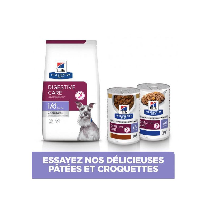 Hill's Prescription Diet Canine I/D Low Fat Digestive Care Activ Biome+ Poulet Hill's Prescription Diet Canine I/D Low Fat Digestive Care Activ Biome+ Poulet