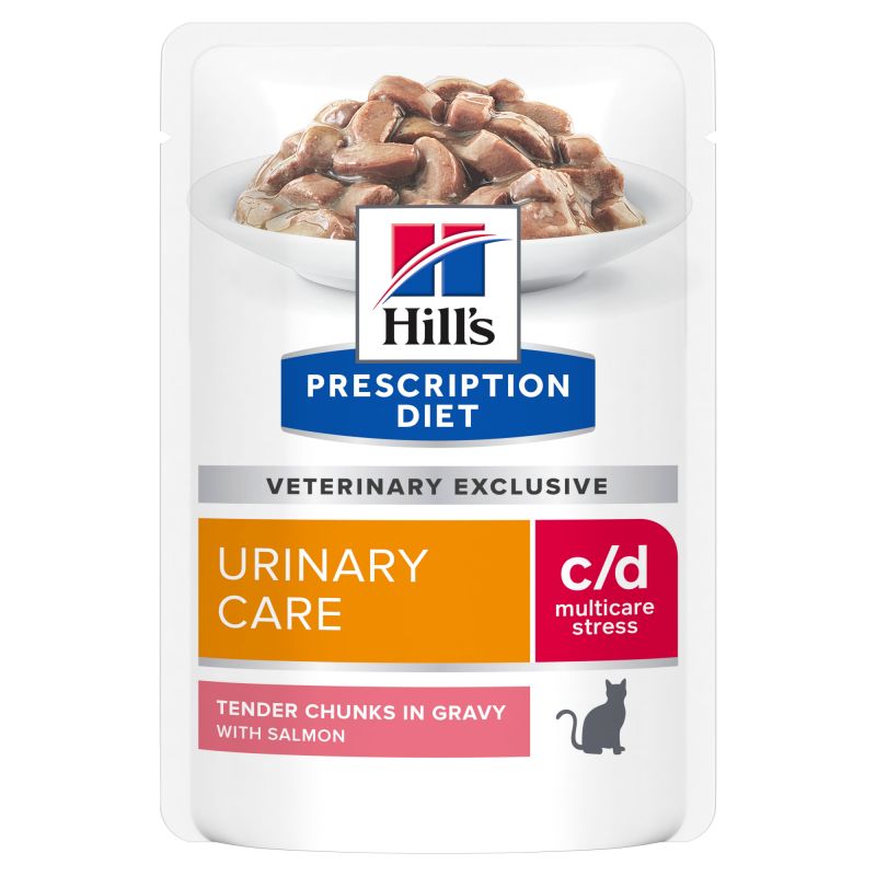 Hill's Prescription Diet Feline C/D Urinary Stress Saumon 12 x 85 g