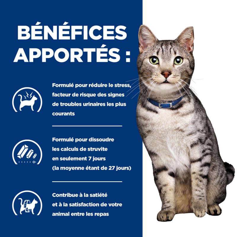 Hill's Prescription Diet c/d Urinary Stress Multicare+Metabolic Sachet Repas pour Chat Poulet 12x85 g Hill's Prescription Diet c/d Urinary Stress Multicare+Metabolic Sachet Repas pour Chat Poulet 12x85 g
