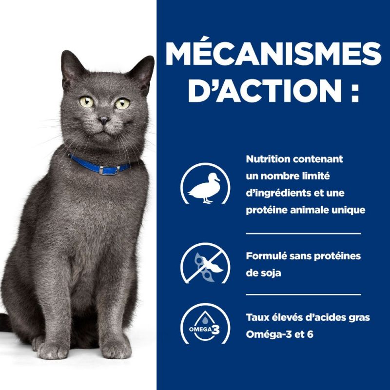 Hill's prescription diet Feline D/D canard & petits pois Sac de 1,5 kg Hill's prescription diet Feline D/D canard & petits pois Sac de 1,5 kg