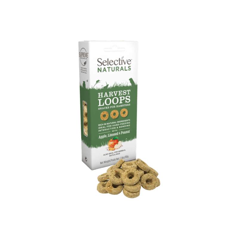 Selective Naturals Harvest Loops pour hamsters 4 sachets de 80 g Selective Naturals Harvest Loops pour hamsters 4 sachets de 80 g