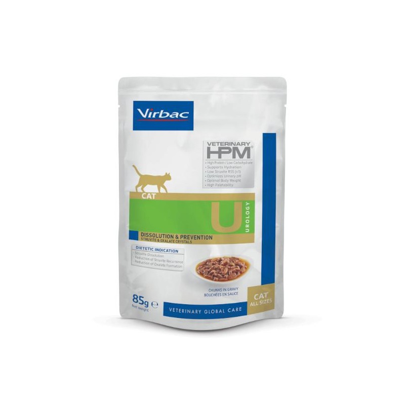 Virbac Veterinary HPM Cat Urology Dissolution & Prevention sachets de 85 g Virbac Veterinary HPM Cat Urology Dissolution & Prevention sachets de 85 g