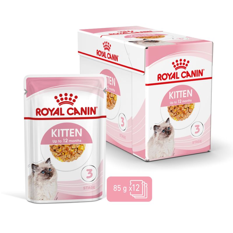Royal Canin Cat Kitten Bouchées en Gelée - 12 sachet de 85g Royal Canin Cat Kitten Bouchées en Gelée - 12 sachet de 85g