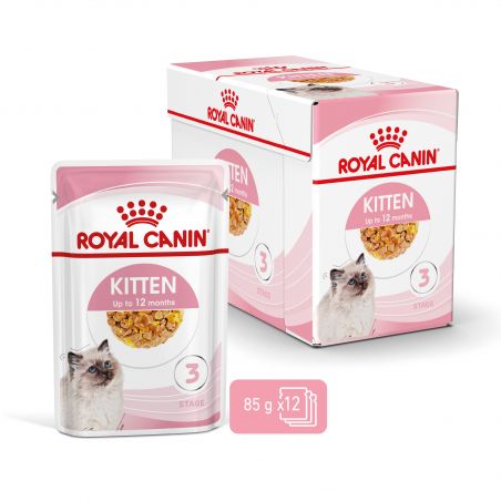 Royal Canin Cat Kitten Bouchées en Gelée - 12 sachet de 85g Royal Canin Cat Kitten Bouchées en Gelée - 12 sachet de 85g