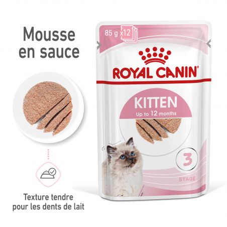 Royal Canin Cat Kitten Mousse sachet repas - 12 sachets de 85 g Royal Canin Cat Kitten Mousse sachet repas - 12 sachets de 85 g