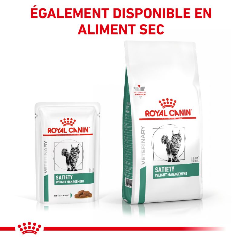 Royal Canin Veterinary Diet Cat Satiety Weight Management - 12 sachets de 85 g Royal Canin Veterinary Diet Cat Satiety Weight Management - 12 sachets de 85 g