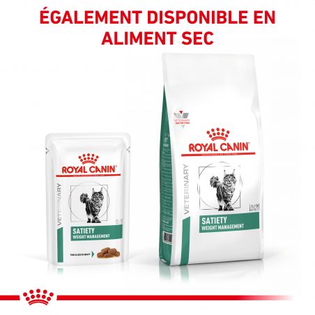 Royal Canin Veterinary Diet Cat Satiety Weight Management - 12 sachets de 85 g Royal Canin Veterinary Diet Cat Satiety Weight Management - 12 sachets de 85 g