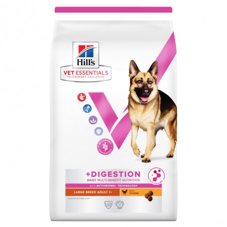 Hill's Vet Essentials Chien Multi Benefit + Digestion Adult1+ Large Breed Sac de 14kg Hill's Vet Essentials Chien Multi Benefit + Digestion Adult1+ Large Breed Sac de 14kg