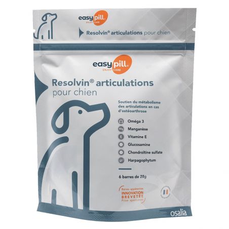 Osalia Easypill Chien Resolvin Articulations - 6 barres 28 g