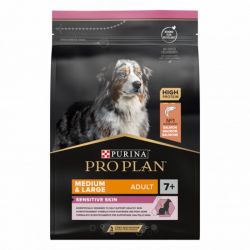Purina Proplan Chien Adult 7+ Medium/Large Sensitive Skin Optiderma au saumon