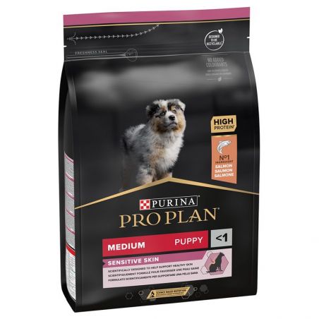 Purina Proplan Chien Puppy Medium Sensitive Skin OptiDerma au saumon Purina Proplan Chien Puppy Medium Sensitive Skin OptiDerma au saumon