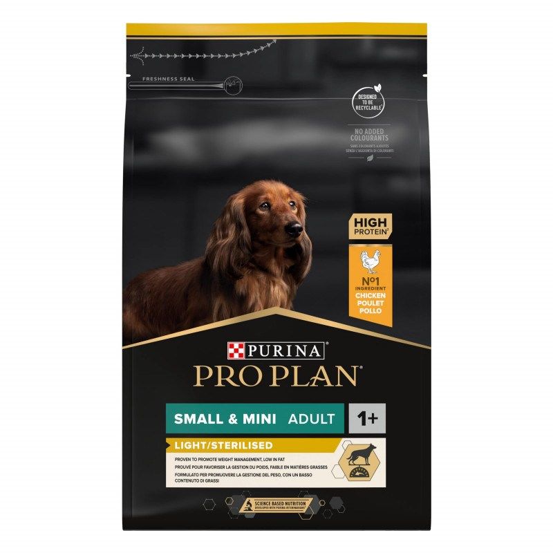 Proplan dog Adult Small & Mini Optiweight Sterilised/light au Poulet Proplan dog Adult Small & Mini Optiweight Sterilised/light au Poulet