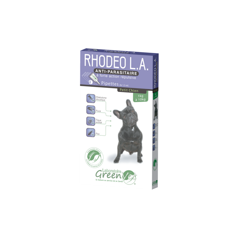 Pipettes antiparasitaires Rhodeo pour petit chien Pipettes antiparasitaires Rhodeo pour petit chien