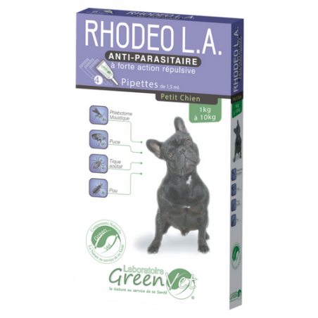 Pipettes antiparasitaires Rhodeo pour petit chien Pipettes antiparasitaires Rhodeo pour petit chien