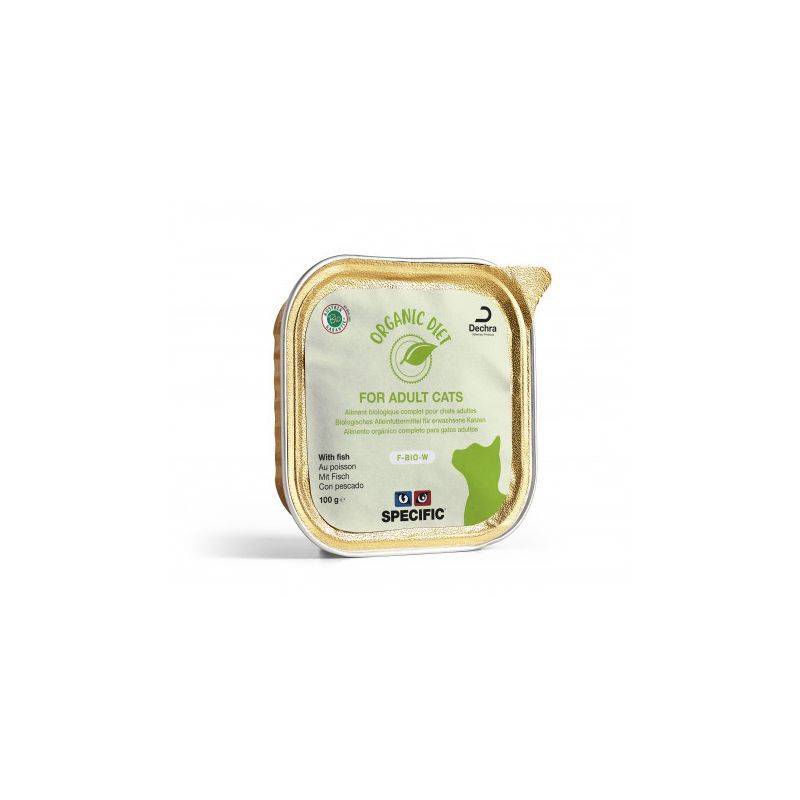 Specific F BIO W Organic Fish pour chat - 8 barquettes de 100 g Specific F BIO W Organic Fish pour chat - 8 barquettes de 100 g