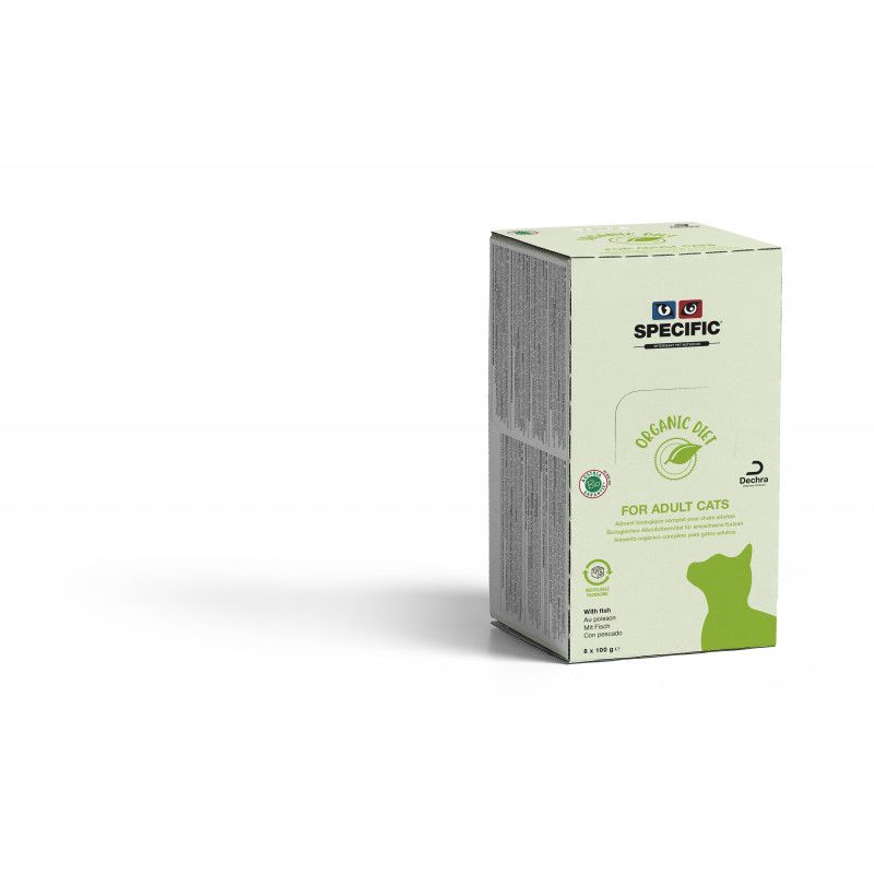 Specific F BIO W Organic Fish pour chat - 8 barquettes de 100 g Specific F BIO W Organic Fish pour chat - 8 barquettes de 100 g