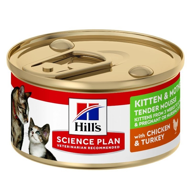 Hill's Science Plan Kitten & Mother Mousse fondante poulet et dinde 24 boîtes de 85 g Hill's Science Plan Kitten & Mother Mousse fondante poulet et dinde 24 boîtes de 85 g
