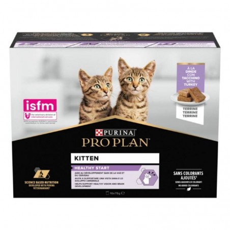 Purina ProPlan Kitten Dinde Terrine 10 sachets de 75 g Purina ProPlan Kitten Dinde Terrine 10 sachets de 75 g