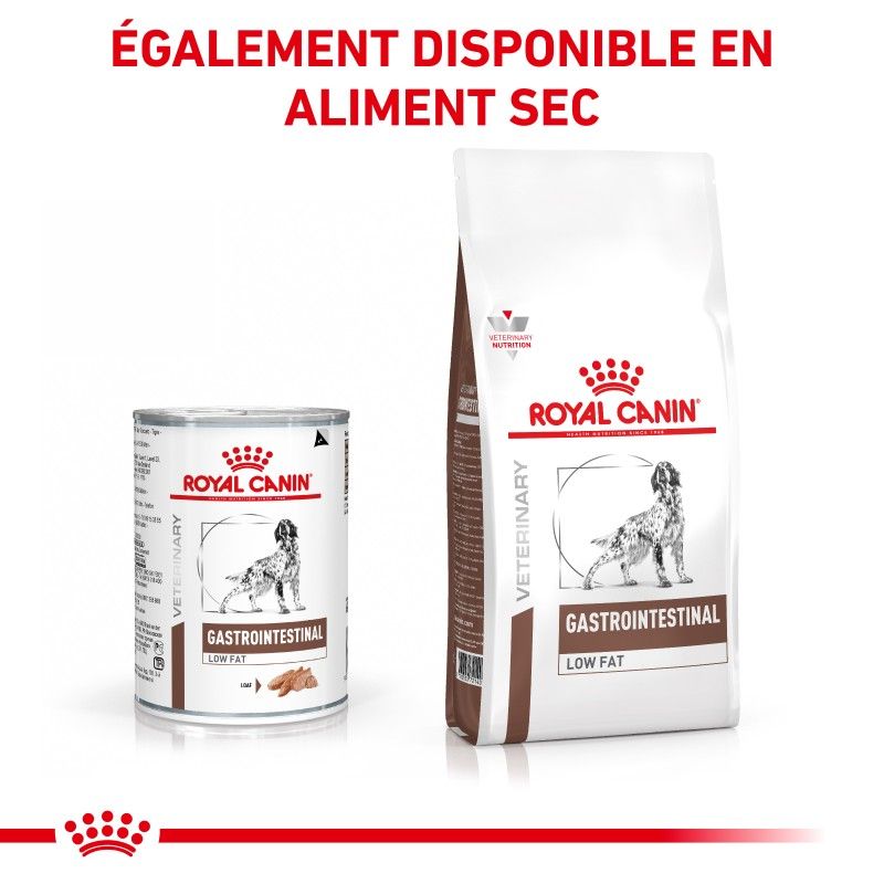 Royal Canin Veterinary Diet Dog Gastro Intestinal Low Fat - Boites Royal Canin Veterinary Diet Dog Gastro Intestinal Low Fat - Boites