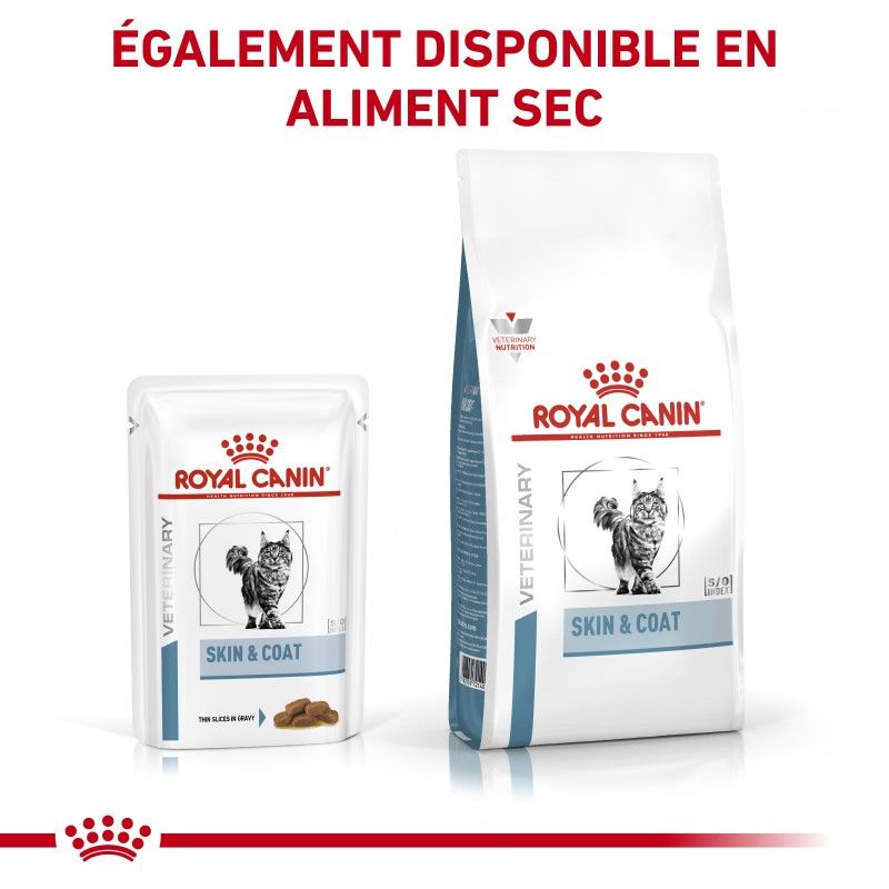 Royal Canin Veterinary Diet Cat Skin & Coat en sauce12 sachets de 85 g Royal Canin Veterinary Diet Cat Skin & Coat en sauce12 sachets de 85 g