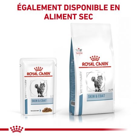 Royal Canin Veterinary Diet Cat Skin & Coat en sauce12 sachets de 85 g Royal Canin Veterinary Diet Cat Skin & Coat en sauce12 sachets de 85 g