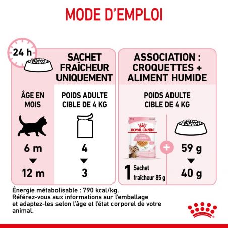 Royal Canin Kitten Sterilised émincé en gelée - 12 sachets de 85 g Royal Canin Kitten Sterilised émincé en gelée - 12 sachets de 85 g