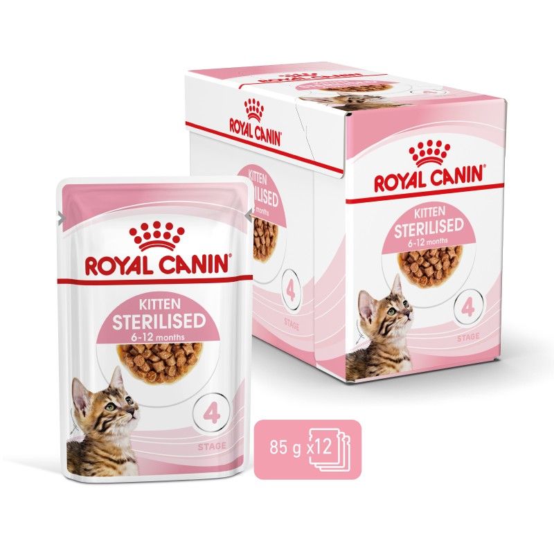 Royal Canin Kitten Sterilised Emincé en sauce - 12 sachets de 85 g Royal Canin Kitten Sterilised Emincé en sauce - 12 sachets de 85 g