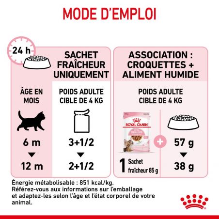 Royal Canin Kitten Sterilised Emincé en sauce - 12 sachets de 85 g Royal Canin Kitten Sterilised Emincé en sauce - 12 sachets de 85 g