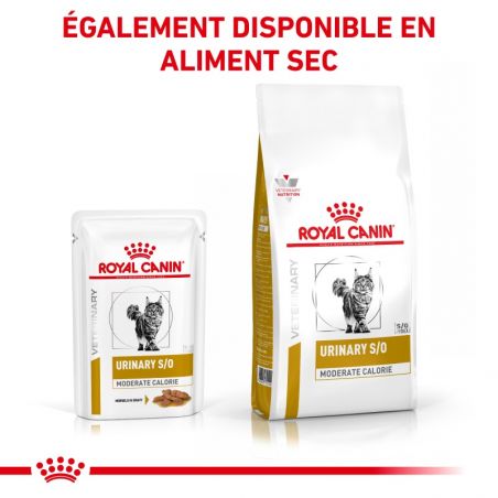 Royal Canin Veterinary Diet Cat Urinary S/O Moderate Calorie Morceaux - 12 sachets de 85 g Royal Canin Veterinary Diet Cat Urinary S/O Moderate Calorie Morceaux - 12 sachets de 85 g