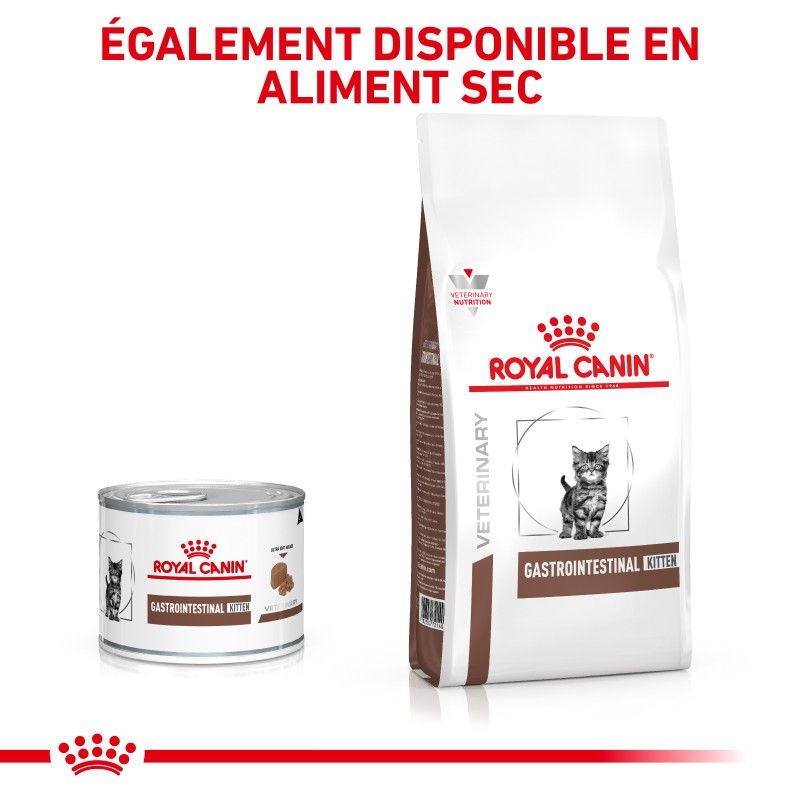 Royal Canin Veterinary Diet Cat Gastro Intestinal Kitten - 12 boites de 195 g Royal Canin Veterinary Diet Cat Gastro Intestinal Kitten - 12 boites de 195 g