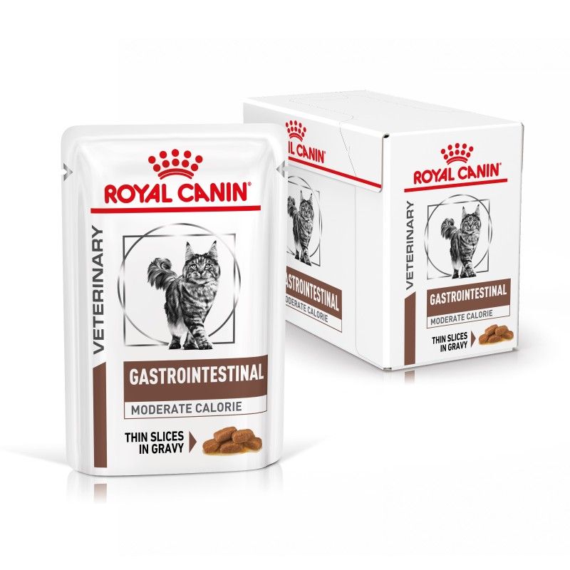 Royal Canin Veterinary Diet Cat Gastro Intestinal Moderate Calorie -12 sachets de 85 g