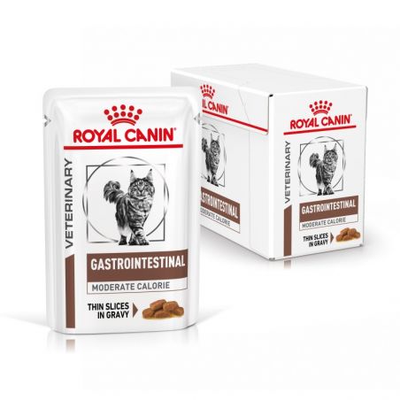 Royal Canin Veterinary Diet Cat Gastro Intestinal Moderate Calorie -12 sachets de 85 g