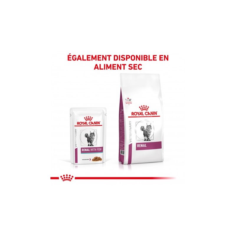 Royal Canin Veterinary Diet Cat Renal Poisson en sauce - 12 x 85 g Royal Canin Veterinary Diet Cat Renal Poisson en sauce - 12 x 85 g