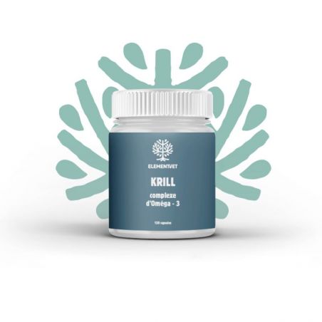 Element Vet Krill pour chien et chat - Boîte de 120 capsules Element Vet Krill pour chien et chat - Boîte de 120 capsules