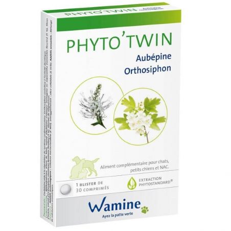 Phyto'twin Aubépine Orthosiphon Boite de 30 comprimés Phyto'twin Aubépine Orthosiphon Boite de 30 comprimés