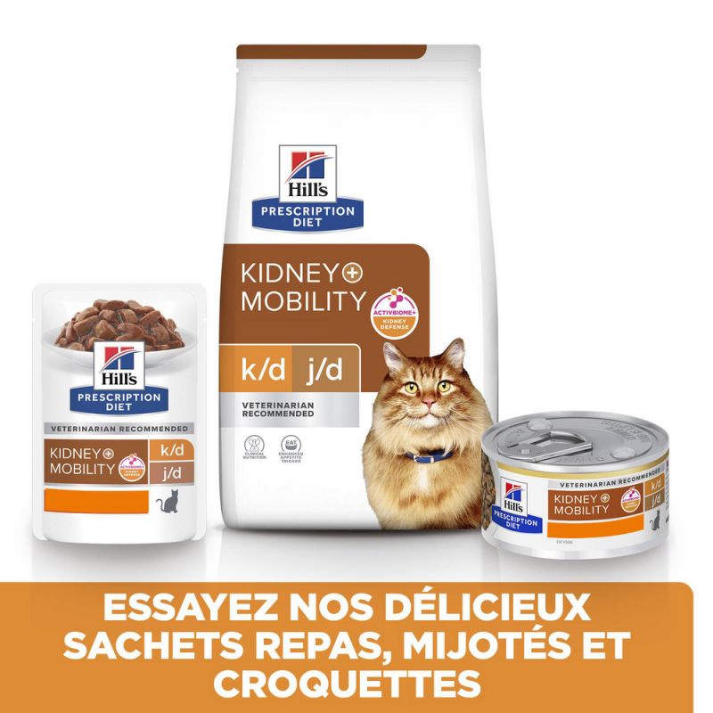 Hill's Prescription Diet k/d + Mobility pour Chat au Poulet