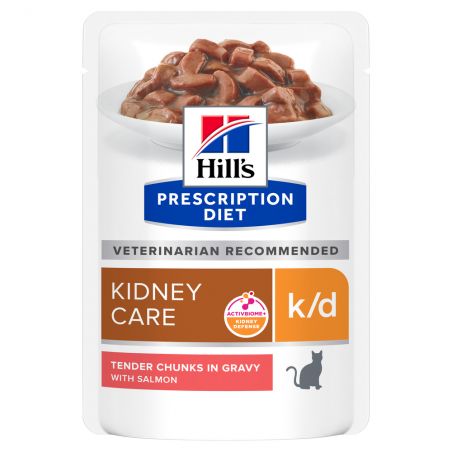 Hill's Prescription Diet Feline K/D Kidney Care Saumon 12 x 85 g