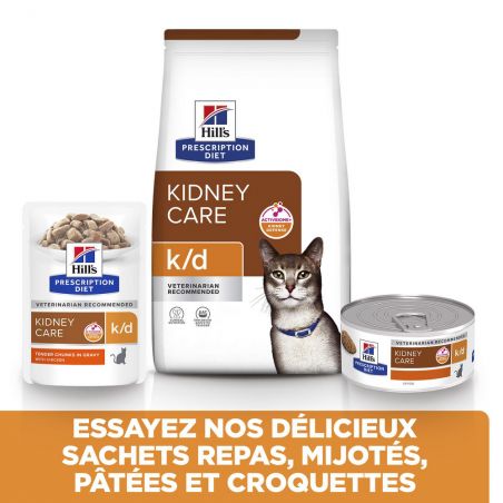 Hill's Prescription Diet Feline K/D Kidney Care Saumon 12 x 85 g