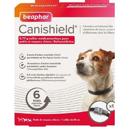 Beaphar Collier Antiparasitaires Canishield pour petit et moyen chien Beaphar Collier Antiparasitaires Canishield pour petit et moyen chien