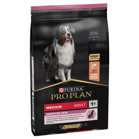 Purina Proplan Chien Adult Medium Sensitive Skin Optiderma au saumon