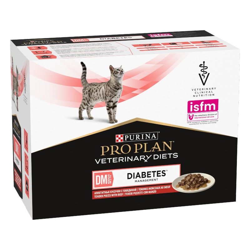 Purina Veterinary Diets Feline DM Stox Diabetes Management Bœuf 10 x 85 g Purina Veterinary Diets Feline DM Stox Diabetes Management Bœuf 10 x 85 g