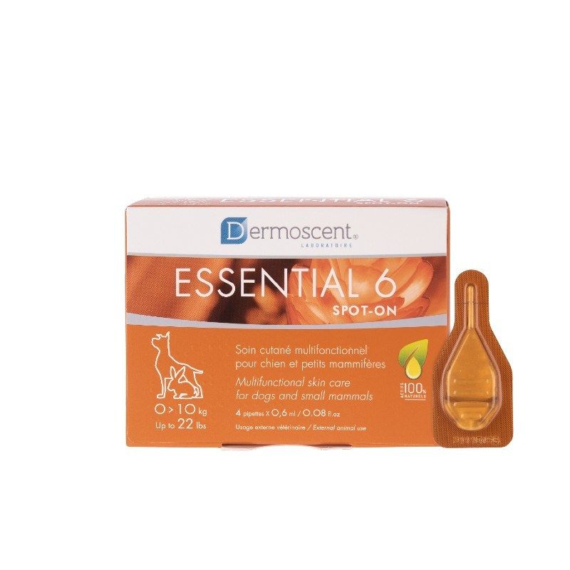 Dermoscent Essential 6 spot on pour chiens et petits mammifères Dermoscent Essential 6 spot on pour chiens et petits mammifères