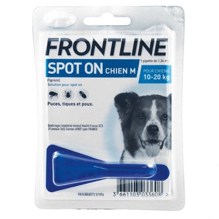 Frontline Spot on chien Medium de 10 à 20 kg Frontline Spot on chien Medium de 10 à 20 kg